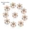 10PCS Flower Rhinestone Pearl Buttons DIY Decoration Set 8