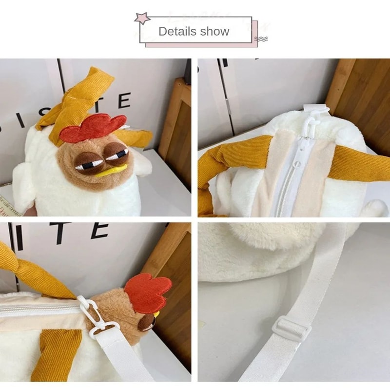 Cute Chicken Plush Shoulder Bag For Girls 7