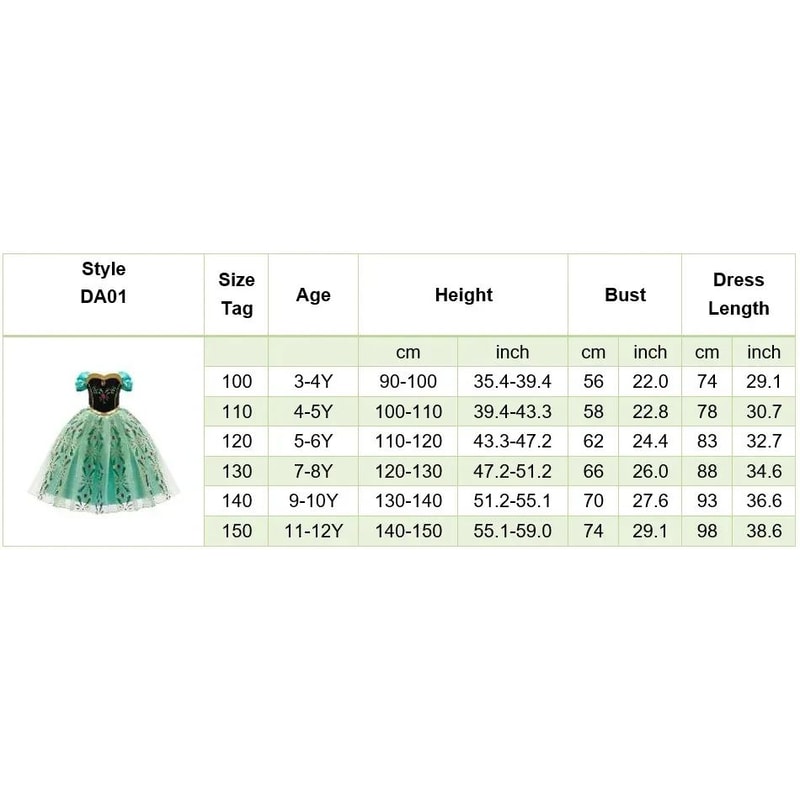 Girls Princess Cosplay Dress Costume For Kids 19