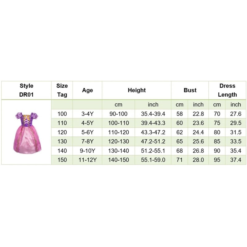 Girls Princess Cosplay Dress Costume For Kids 28