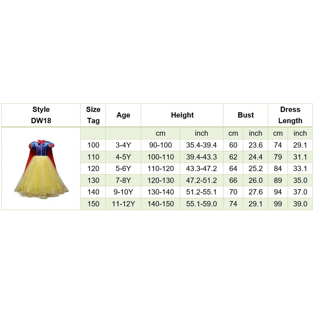Girls Princess Cosplay Dress Costume For Kids 29