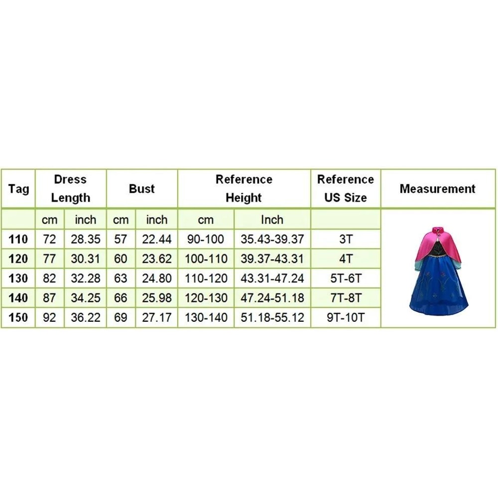 Girls Princess Cosplay Dress Costume For Kids 20