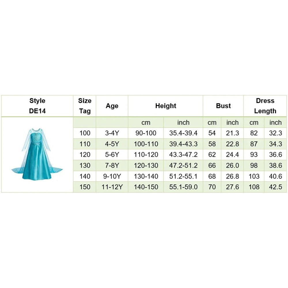 Girls Princess Cosplay Dress Costume For Kids 23