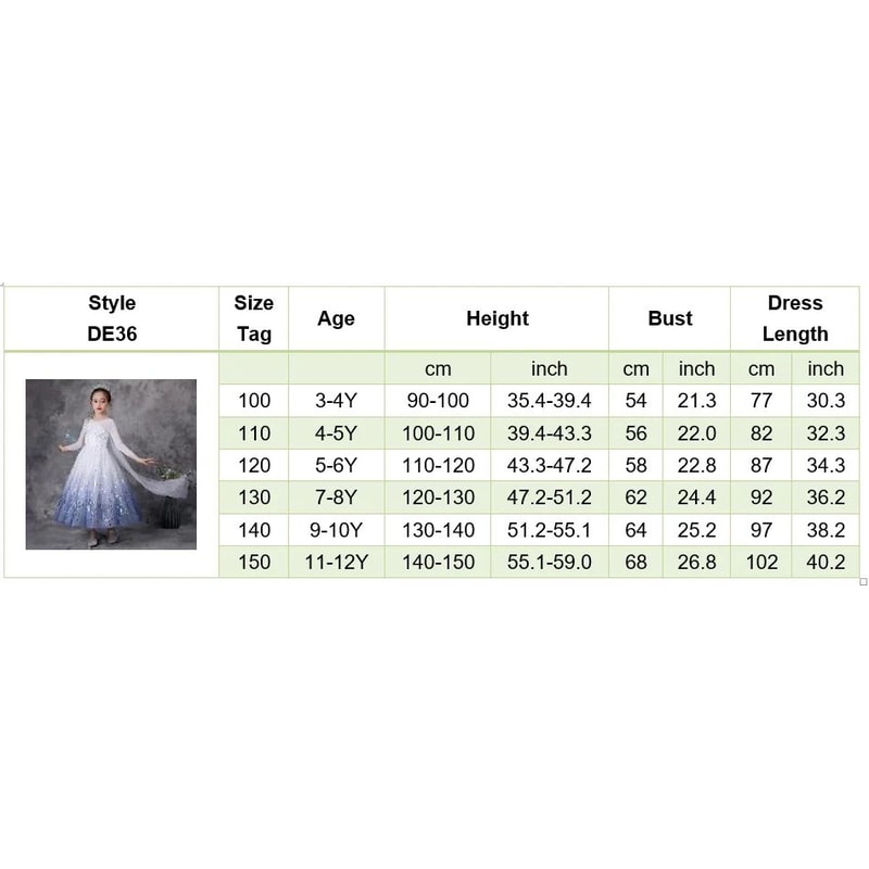 Girls Princess Cosplay Dress Costume For Kids 26