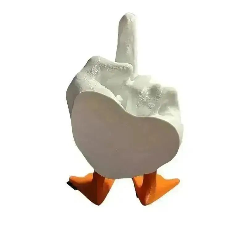 Creative Middle Finger Duck Resin Statue 5