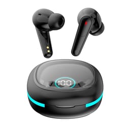 plus50 anc enc true wireless earbuds with led display