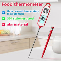 digital meat thermometer with backlit instant read display