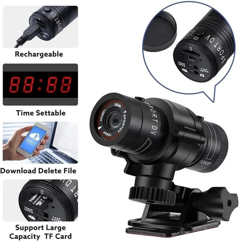 FHD 1080P Mini Sports Action Camera With Flashlight 11