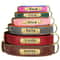 Custom PU Leather Dog Collar With Engraved Nameplate 2