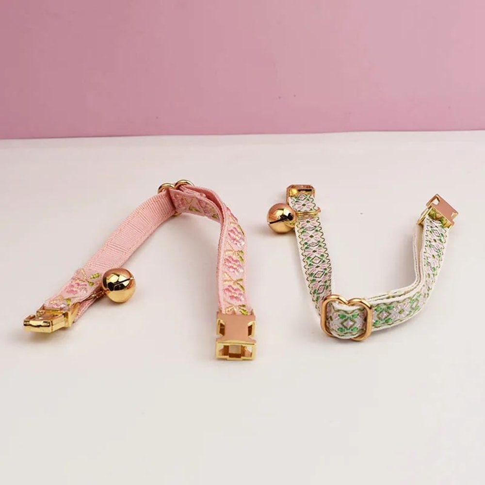 Personalized Cute Cat Collar And Leash Set With Bell 5