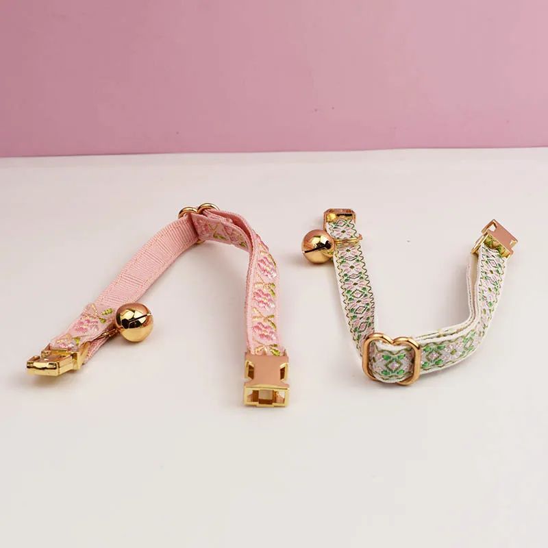 Personalized Cute Cat Collar And Leash Set With Bell 5