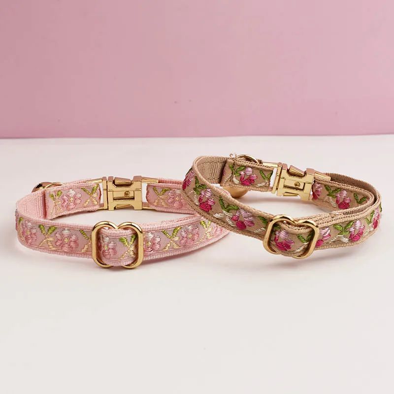 Personalized Cute Cat Collar And Leash Set With Bell 4