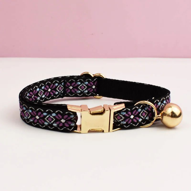 Personalized Cute Cat Collar And Leash Set With Bell 25