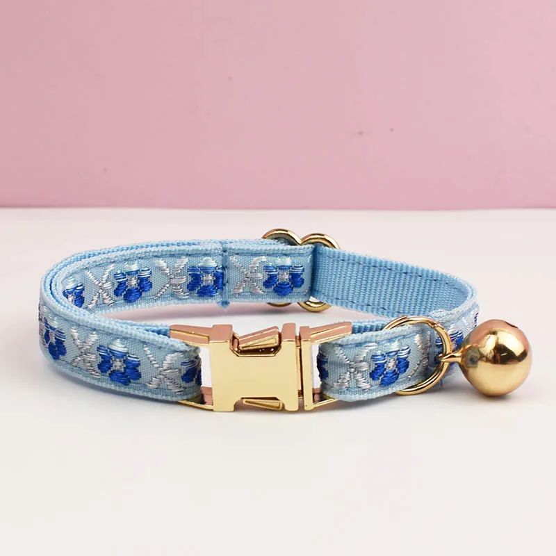 Personalized Cute Cat Collar And Leash Set With Bell 9