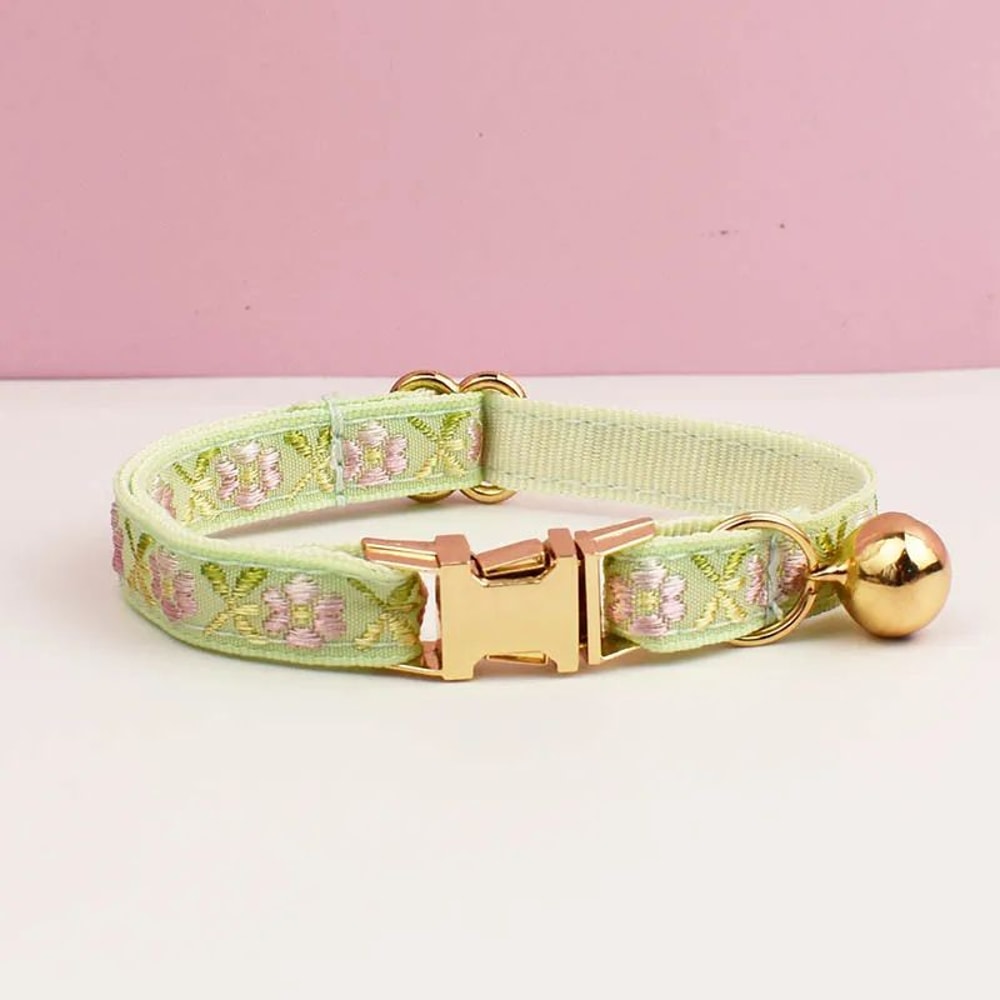 Personalized Cute Cat Collar And Leash Set With Bell 10