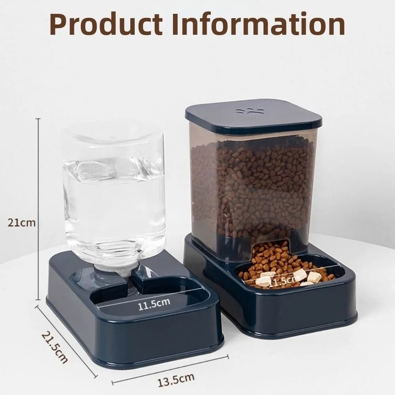 Automatic Pet Feeder And Water Dispenser Set 5