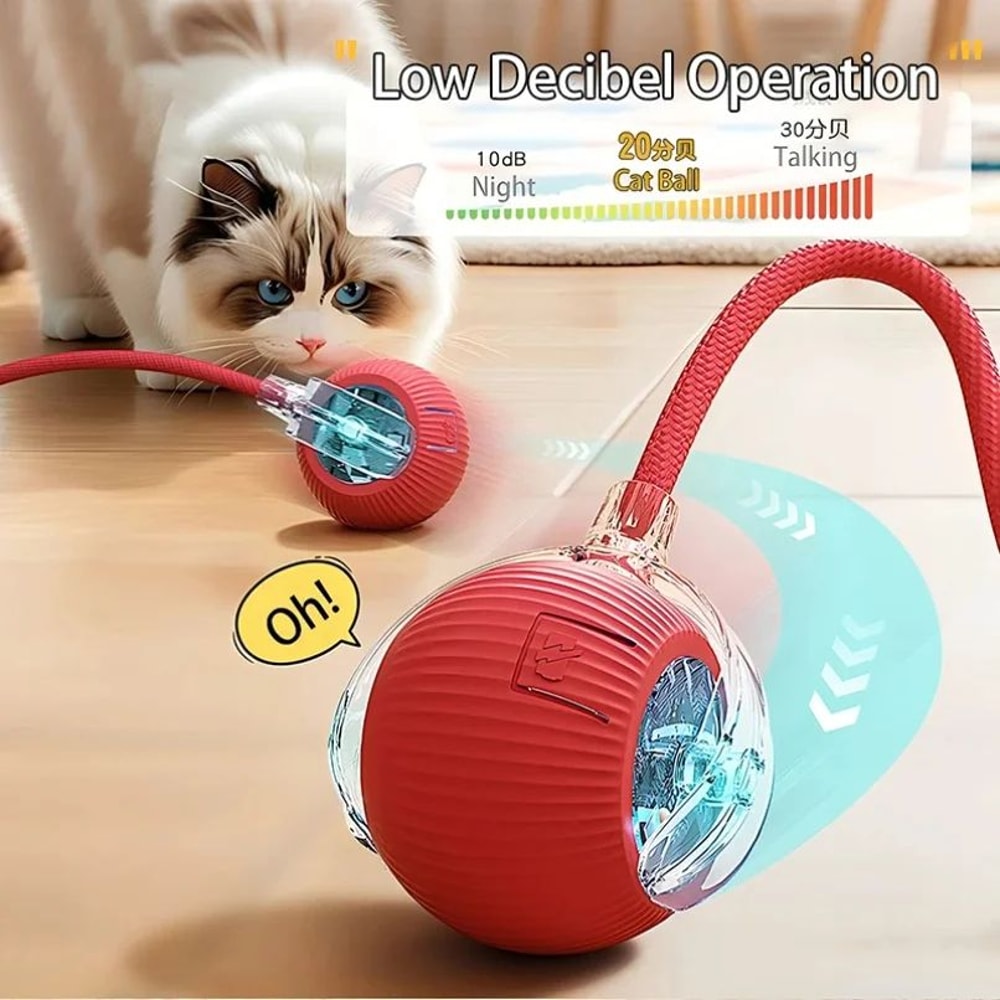 Rechargeable Interactive Rolling Ball Toy For Cats And Dogs 0