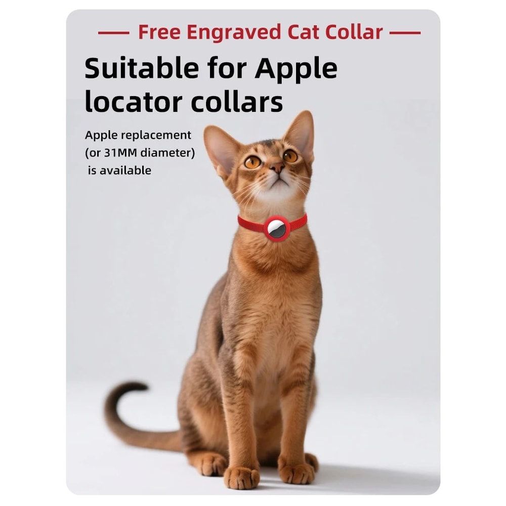 Personalized Breakaway Cat Collar With AirTag Holder 8