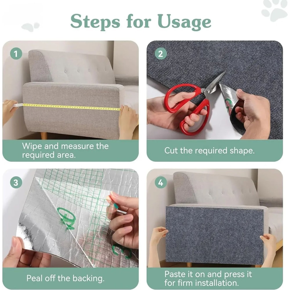 Self Adhesive Cat Scratch Sofa Protector Mat 13