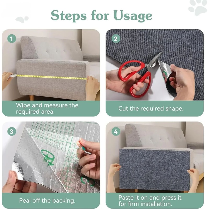 Self Adhesive Cat Scratch Sofa Protector Mat 13