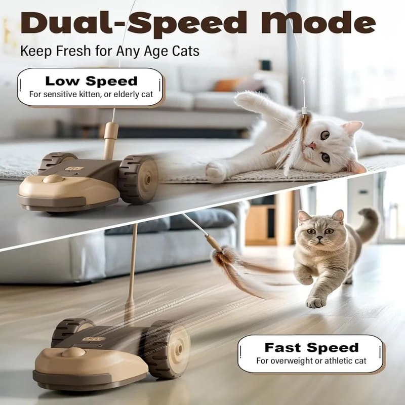 Smart Automatic Moving Pet Toy Car For Cats 4