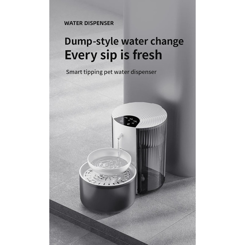 3000ML Smart Tilt Cat Water Fountain Dispenser 8
