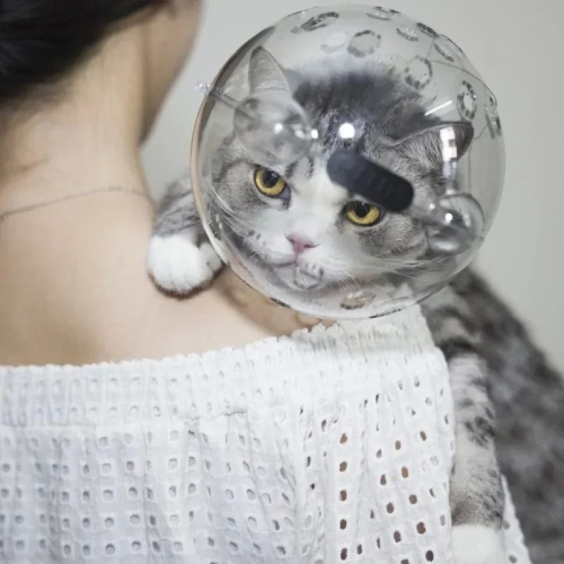 Breathable Cat Grooming Protection Helmet 5