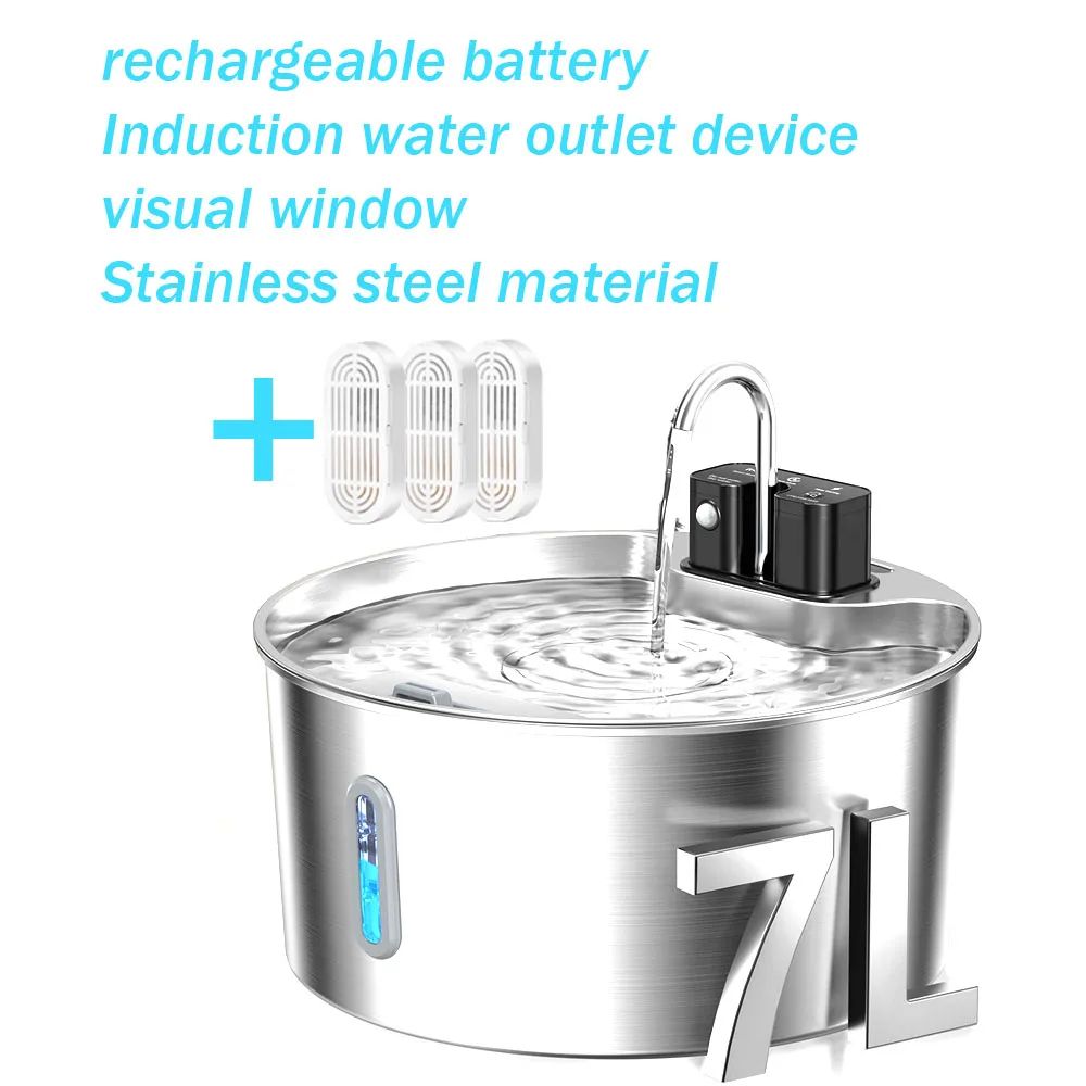 Wireless Rechargeable Pet Water Fountain 10