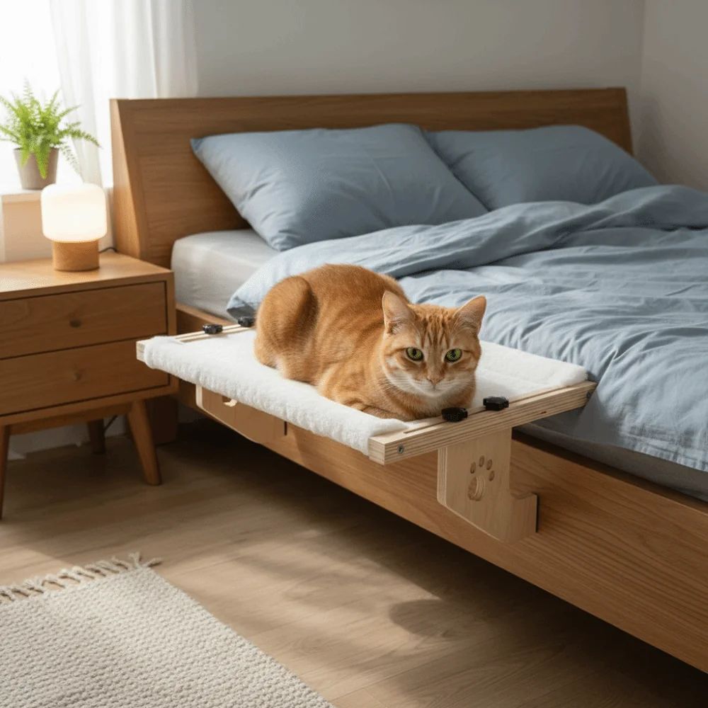 Wooden Frame Cat Window Hammock Bed 2