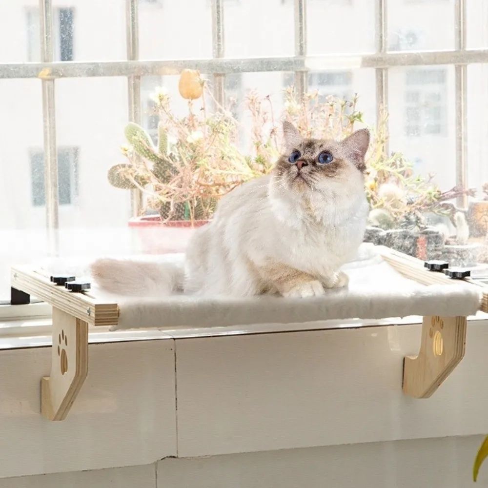 Wooden Frame Cat Window Hammock Bed 4
