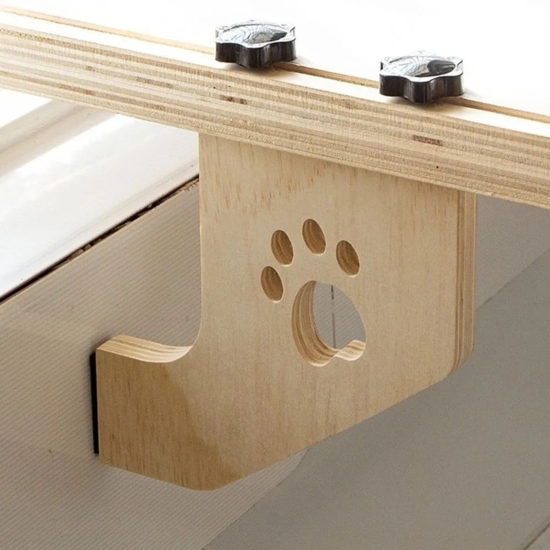Wooden Frame Cat Window Hammock Bed 6