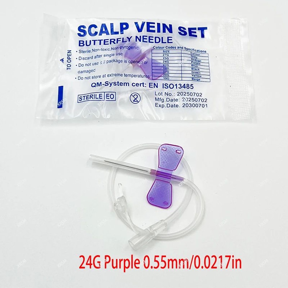 Disposable Butterfly Infusion Needle For Pet IV Therapy 15