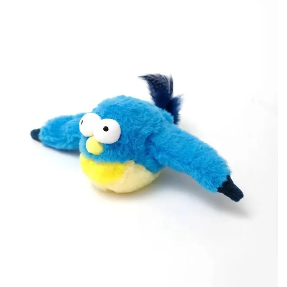 USB Rechargeable Interactive Catnip Bird Plush Toy 6