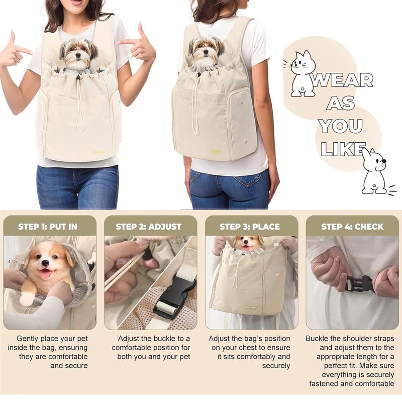 Portable Breathable Pet Travel Backpack Carrier Bag 4