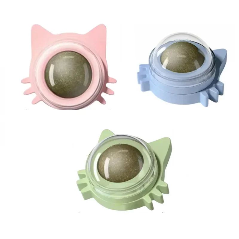 Natural Rotatable Catnip Wall Ball Toy For Cats 5