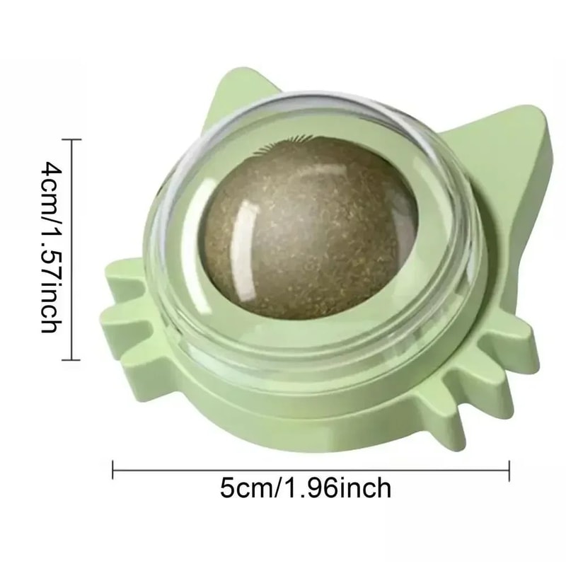 Natural Rotatable Catnip Wall Ball Toy For Cats 7