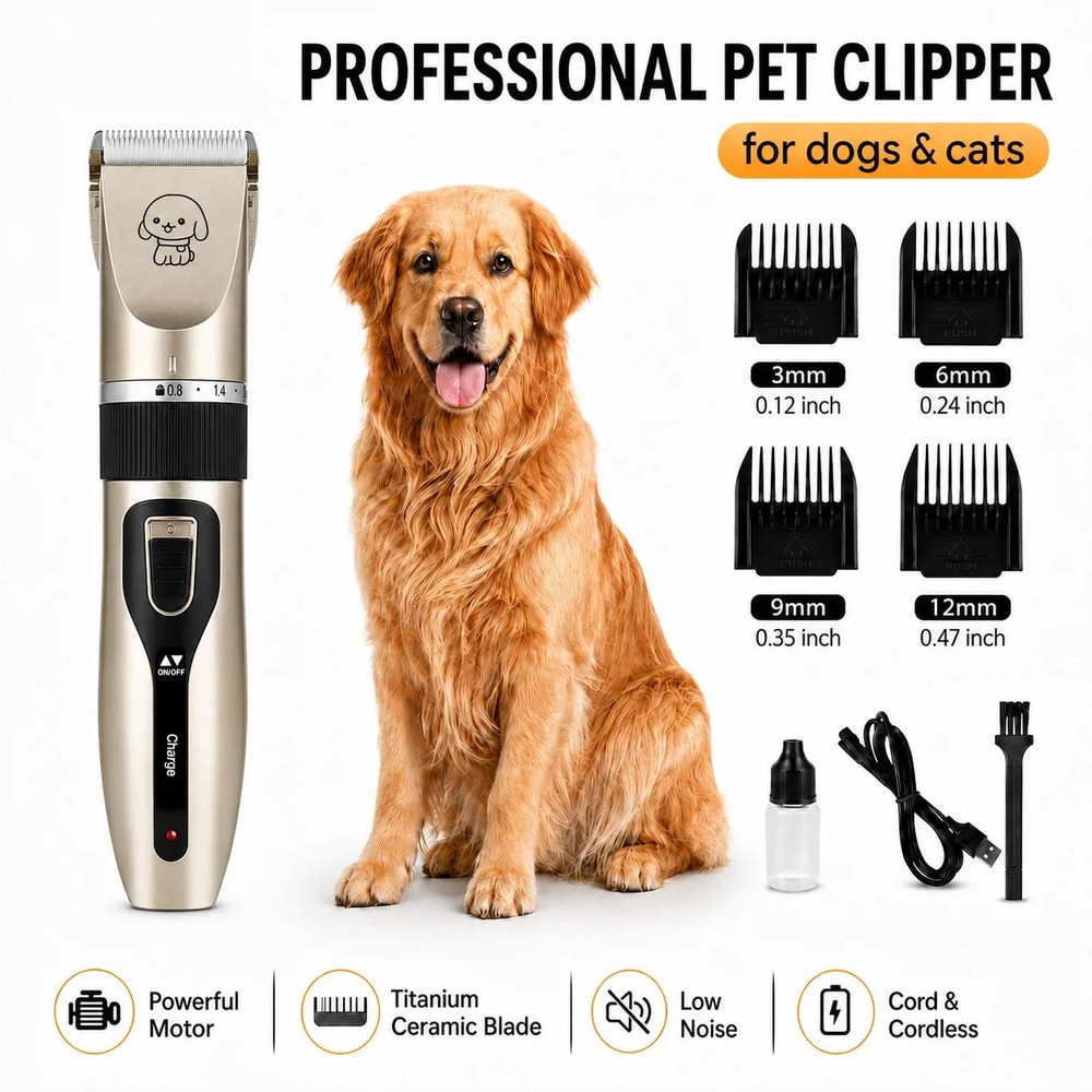 Electric Pet Grooming Clipper Set 2