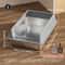 Stainless Steel Semi Enclosed Cat Litter Box 16