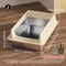 Stainless Steel Semi Enclosed Cat Litter Box 5