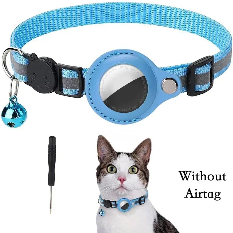 Reflective AirTag Cat Collar With Bell 8