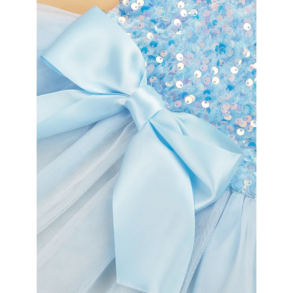 Princess Sequin Bowknot Pet Dress Costume 5