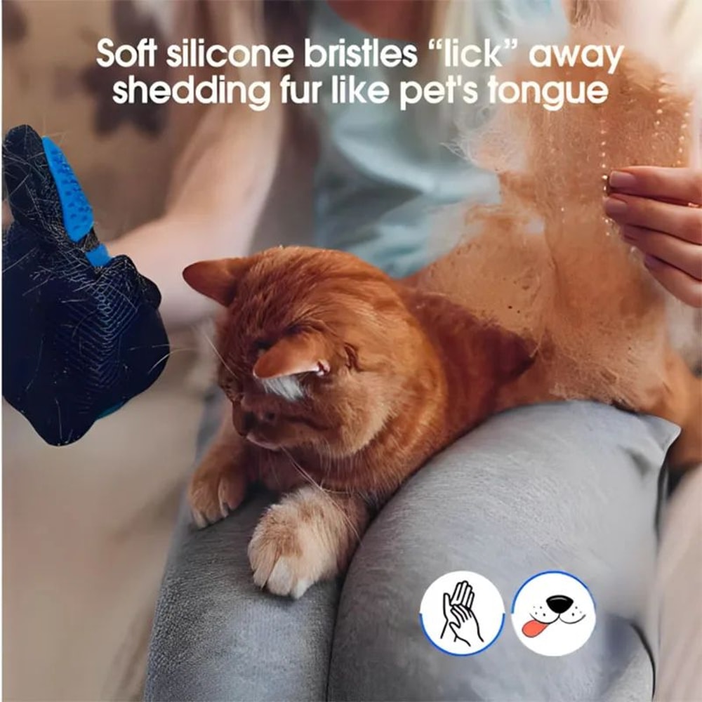 Pet Grooming Hair Removal Massage Glove 2