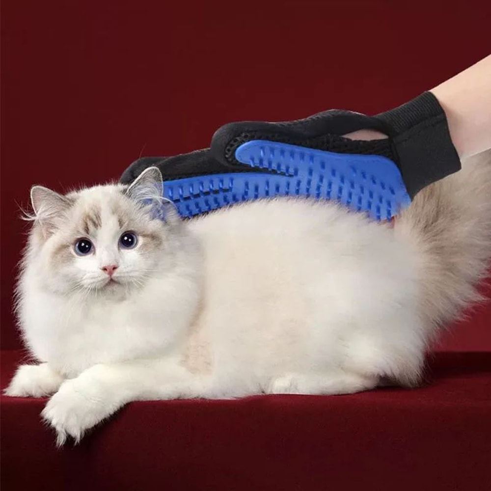 Pet Grooming Hair Removal Massage Glove 5
