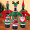 Christmas Wine Bottle Cover Set With Santa And Snowman Design 3