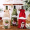 Christmas Wine Bottle Cover Set With Santa And Snowman Design 4