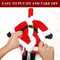 Christmas Wine Bottle Cover Set With Santa And Snowman Design 6