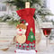 Christmas Wine Bottle Cover Set With Santa And Snowman Design 19