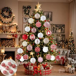 6pcs christmas ball ornament set for xmas tree and party decoration