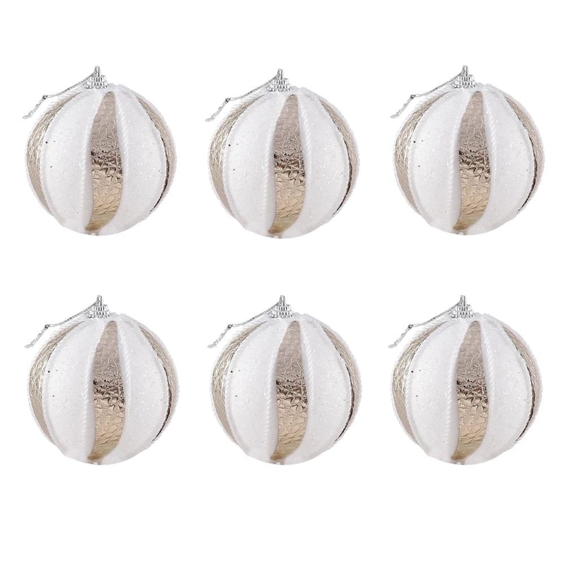 6pcs Christmas Ball Ornament Set For Xmas Tree And Party Decoration 20