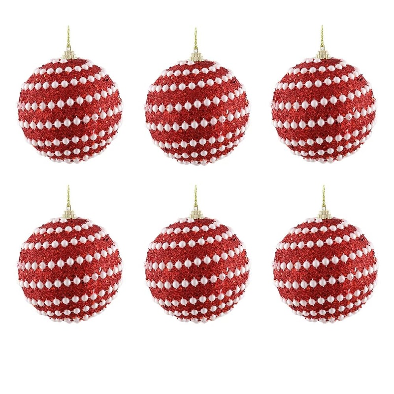 6pcs Christmas Ball Ornament Set For Xmas Tree And Party Decoration 21